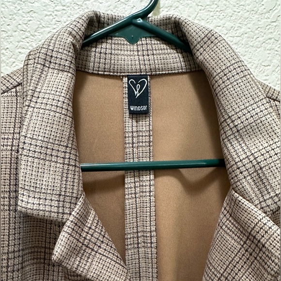 Preppy Plaid Faux Suede Blazer - Picture 4 of 4